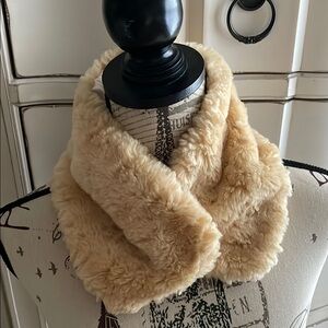 Faux Fur Champagne Scarf